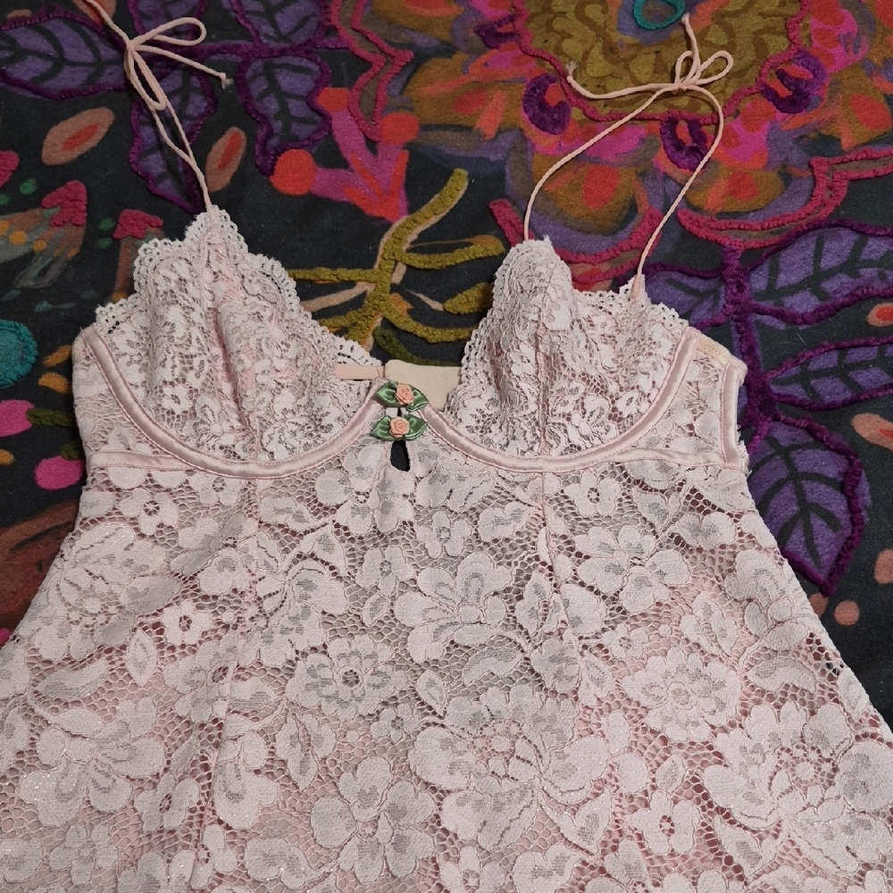 For Love & Lemons Pale Pink Lace Slip - Picture 10 of 11